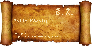 Bolla Károly névjegykártya