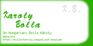 karoly bolla business card